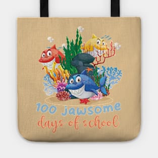 100 Jawsome Days Of School, Gift Idea For Students, 100 Days Of School Tote