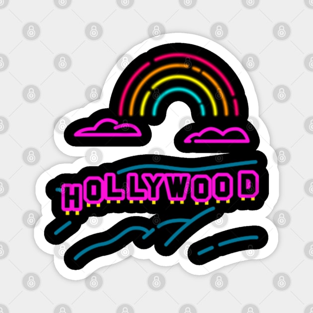 Hollywood Rainbow Magnet by TJWDraws