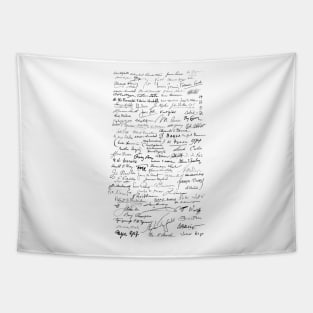 One Hundred Scientists by Tai's Tees Tapestry