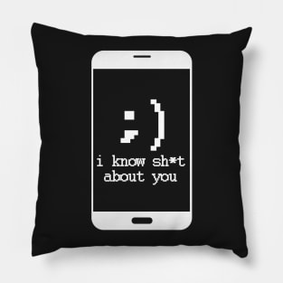 Phone Blackmail (white) Pillow