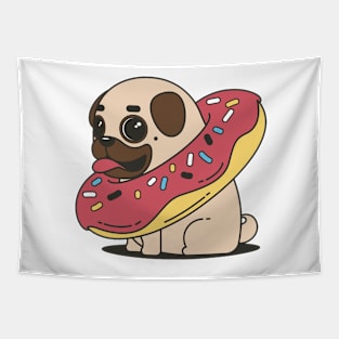 Donut Pug Tapestry