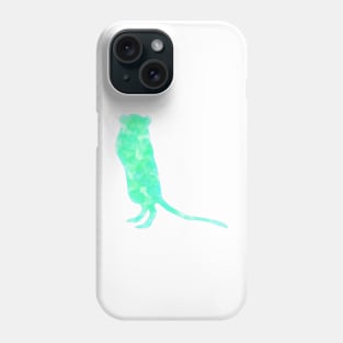 Cute green watercolour gerbil Phone Case