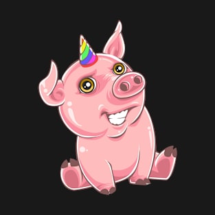 Piggycorn Rainbow Funny Pig Unicorn T-Shirt