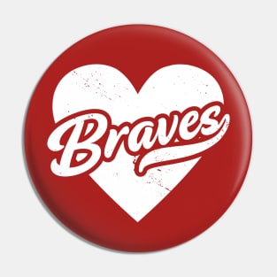 Vintage Braves School Spirit // High School Football Mascot // Go Braves Pin