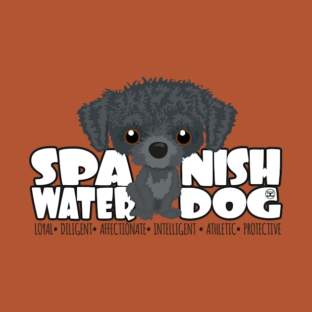 Spanish Water Dog (Silver) - DGBigHead by DoggyGraphics