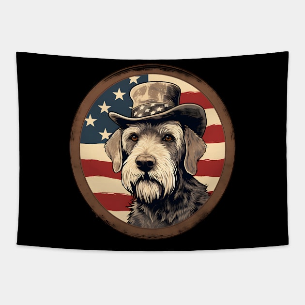 Patriotic Sealyham Terrier Tapestry by NatashaCuteShop