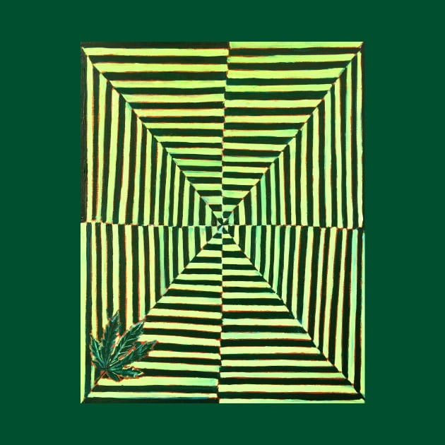 Trippy Weed Leaf by realartisbetter