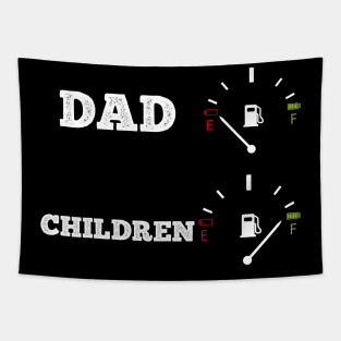 Funny dad father children baby family gift idea Tapestry