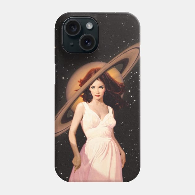 Saturn Woman Phone Case by linearcollages