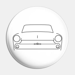 Austin Cambridge A60 classic car outline graphic (black) Pin