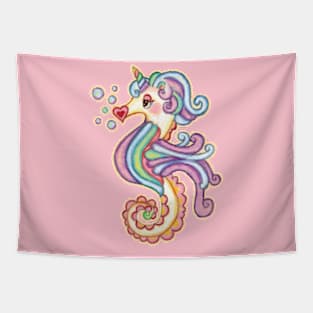 rainbow unicorn seahorse :) Tapestry