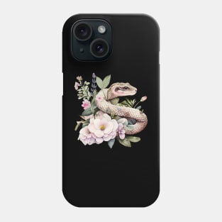 Snake with flowers Phone Case