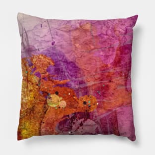 Circle Abstract Autumn Painting Pillow