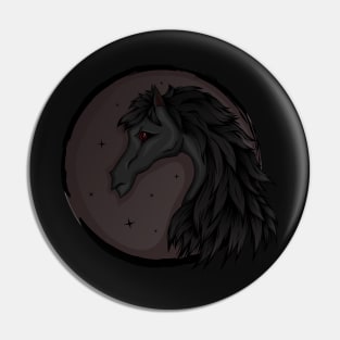 Cartoon dark horse Pin