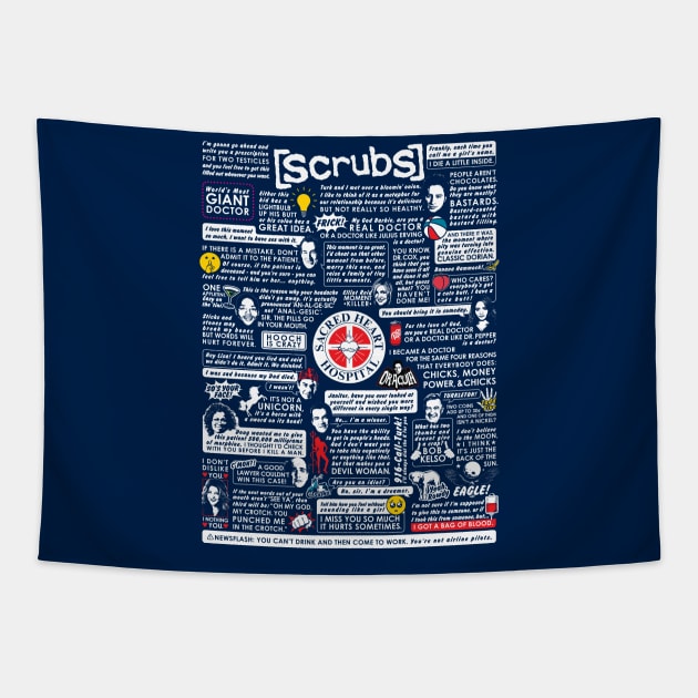 Scrubs Quotes Tapestry by huckblade