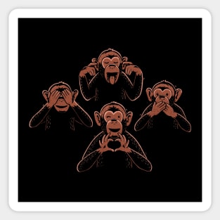 This Preppy Three Monkeys Sticker Is High Quality And Cheap