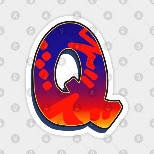 Letter Q - Night Sky Magnet by Dmitri