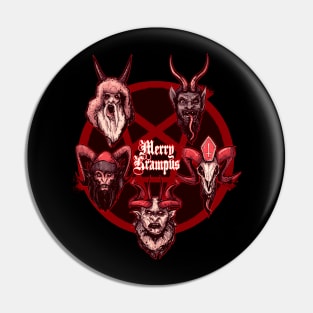 Many Faces Of Krampus Pin