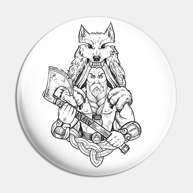 Viking berserker Pin by BlackForge