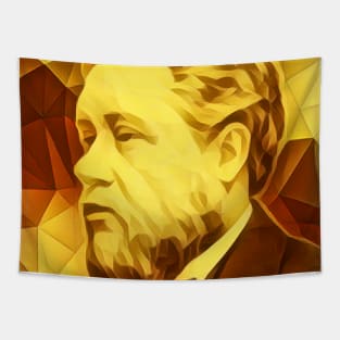 Charles Spurgeon Golden Colourful Portrait | Charles Spurgeon Artwork 10 Tapestry