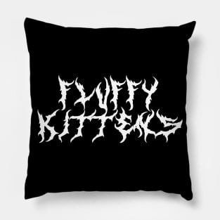 Fluffy Kittens - Metal Logo Pillow