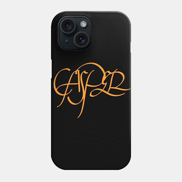 Casper Black & Orange Name Phone Case by RevoltCasper