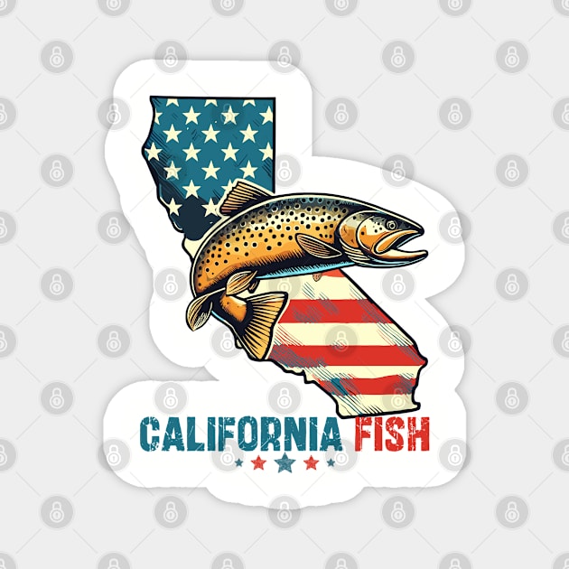 California Fish Golden Trout Magnet by JessArty