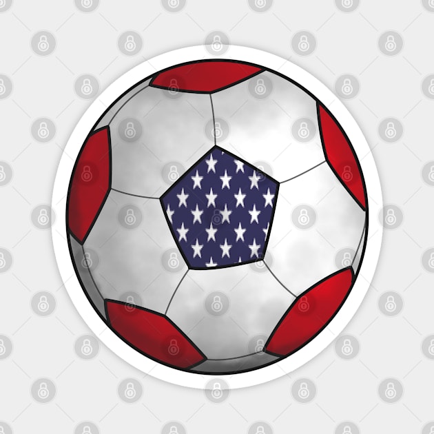 usa flag football Magnet by persa