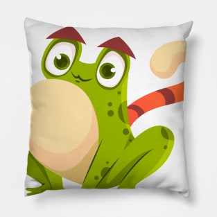 Tiger - frog creation animal illustration Pillow