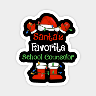 Santa's Favorite School Counselor Funny Christmas Pajamas Magnet