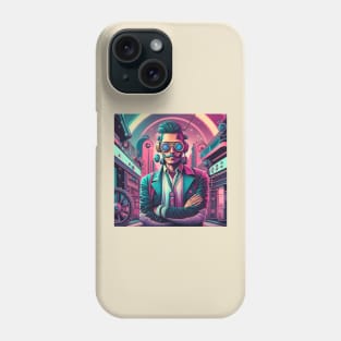 Steampunk synthwave art Phone Case