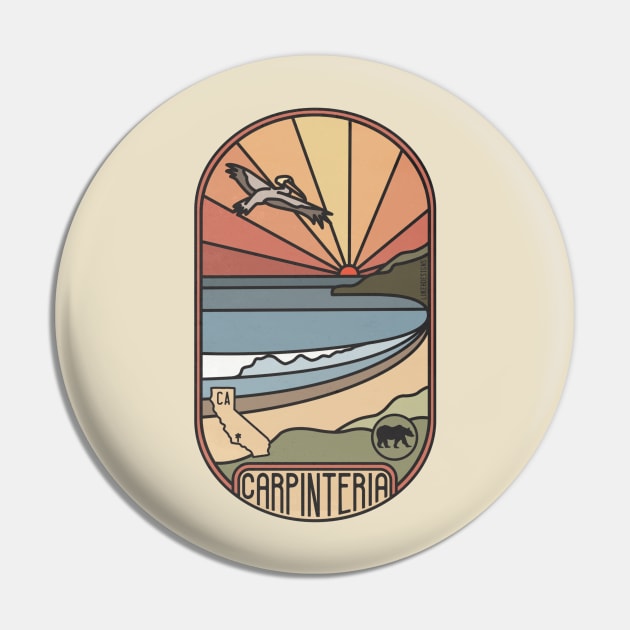 Carpinteria Beach Pin by Lukeh Designs