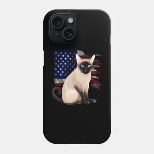 Patriotic Tonkinese Cat Phone Case