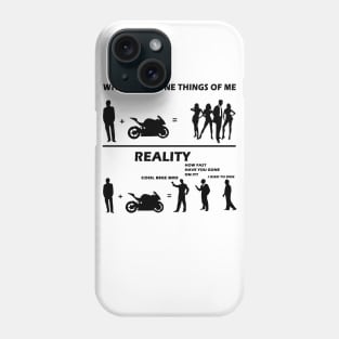 What everyone thinks of me reality cool bike bro Sarcasm Biker Gift Phone Case