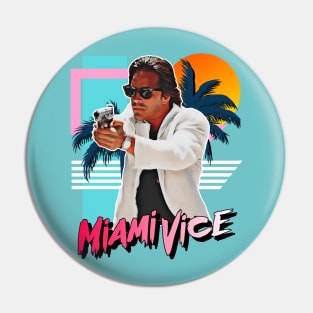 Retro Miami Vice 80s Sonny Crockett Tribute Pin