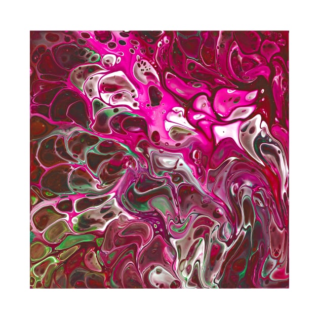 Hot pink purple paint pour by kittyvdheuvel