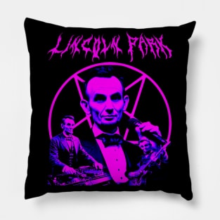 LINCOLN PARK Metal Band Alternate Universe Parody (Hot Neon Pink) Pillow