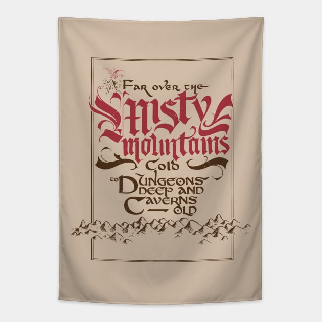 Misty Mountains Tapestry by Studio Mootant