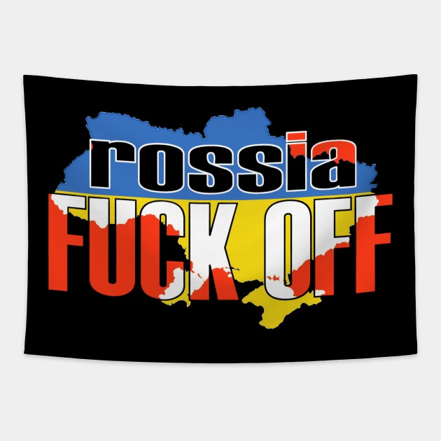 rossia FUCK OFF Tapestry by Stonerin