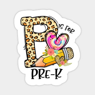 K Is For Pre-K Teacher Leopard First Day Of School Magnet