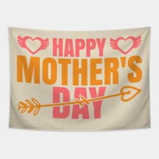 Happy Mothers Day Heart Tapestry