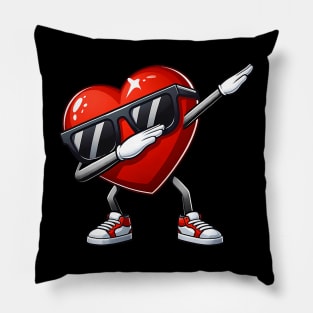 Boys Valentine Day Dabbing Heart Sunglasses Girl Kid Toddler Pillow