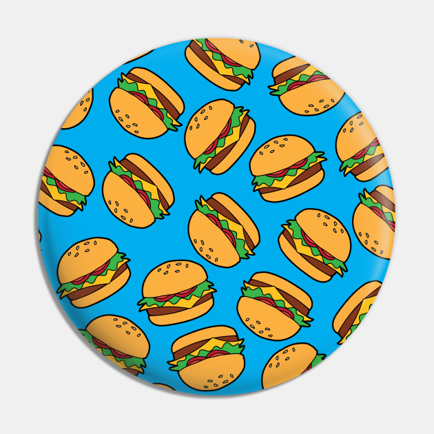 Burger pattern Pin by Cathalo