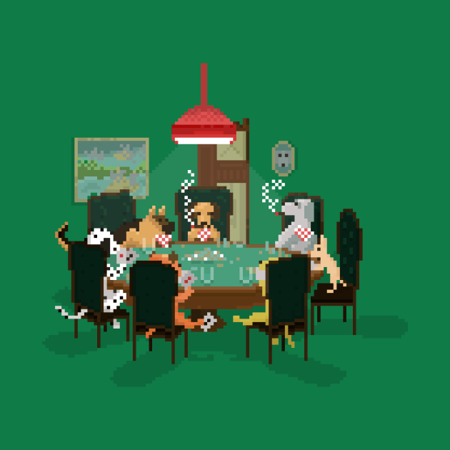 Poker Dogs Pixel art by SF