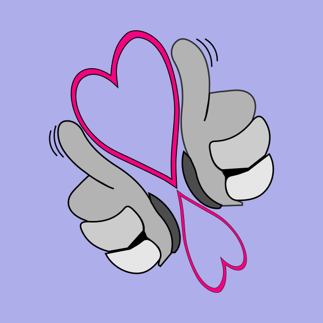 finger heart shirt by shopdesign24