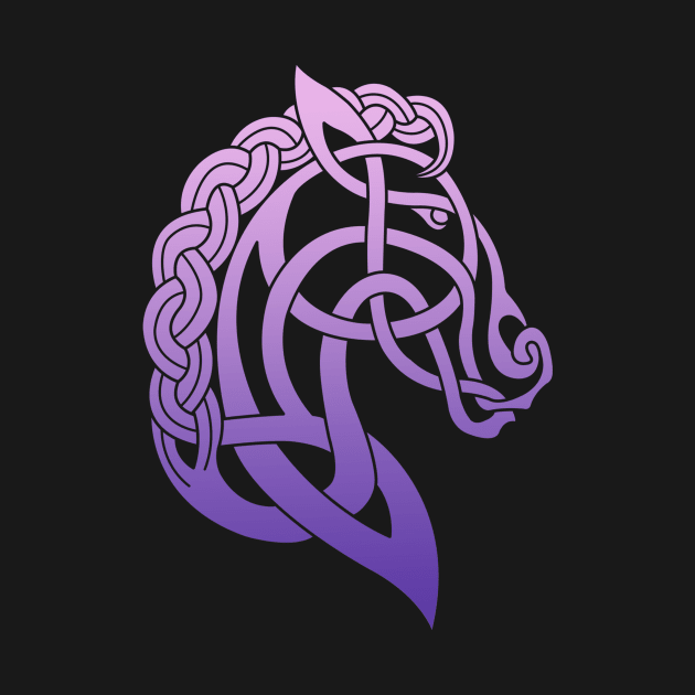 Celtic Horse Pink & Purple Blend by Daniel Ranger