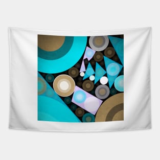 Block Color Circle Design Tapestry