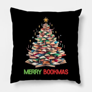 Merry Bookmas Tree Pillow