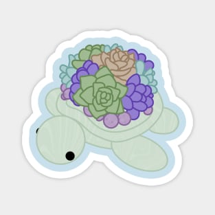 Green Succulent Turtle Magnet