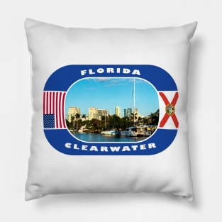 Florida, Clearwater City, USA Pillow